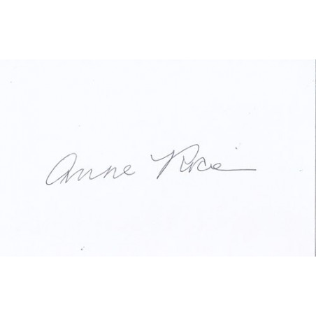Anne Rice Autograph Signature Card