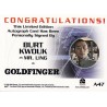 James Bond Goldfinger Autograph Trading Card