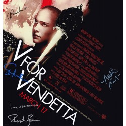 Autograph Signed V for Vendetta Photo Hugo Weaving COA 