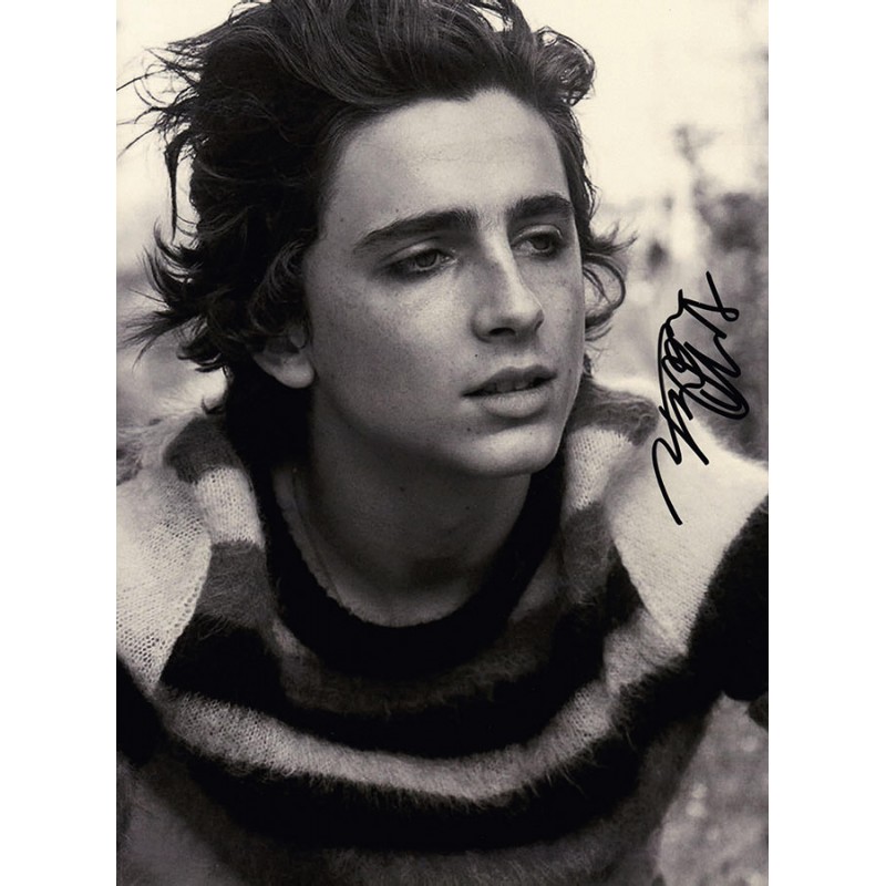 Timothee Chalamet Autograph Signed Photo