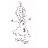 Frozen Chris Buck Sketch Artwork Autograph Signature Card