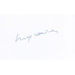 Hugo Weaving Autographed Card