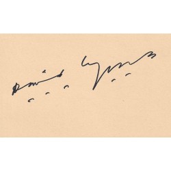 David Lynch Autographed Card