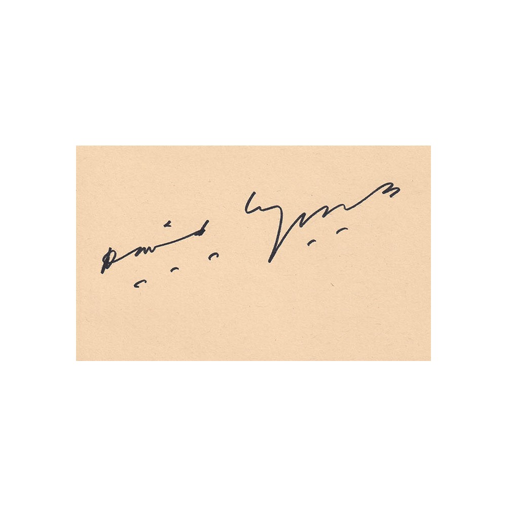 David Lynch Autographed Card