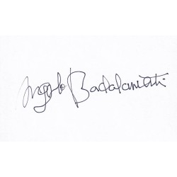 Angelo Badalamenti Autographed Card