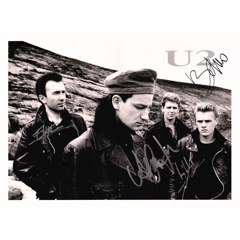 U2 Autographed Poster