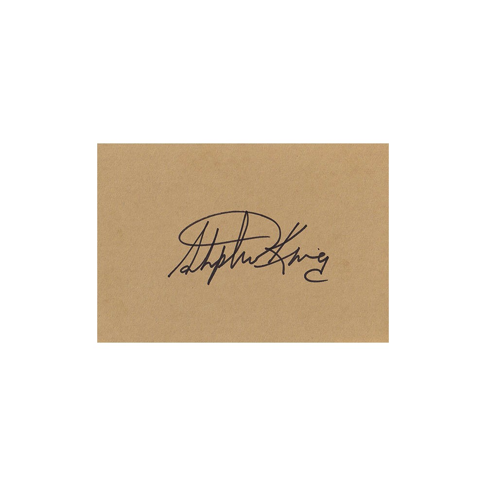 Stephen King Autographed Card
