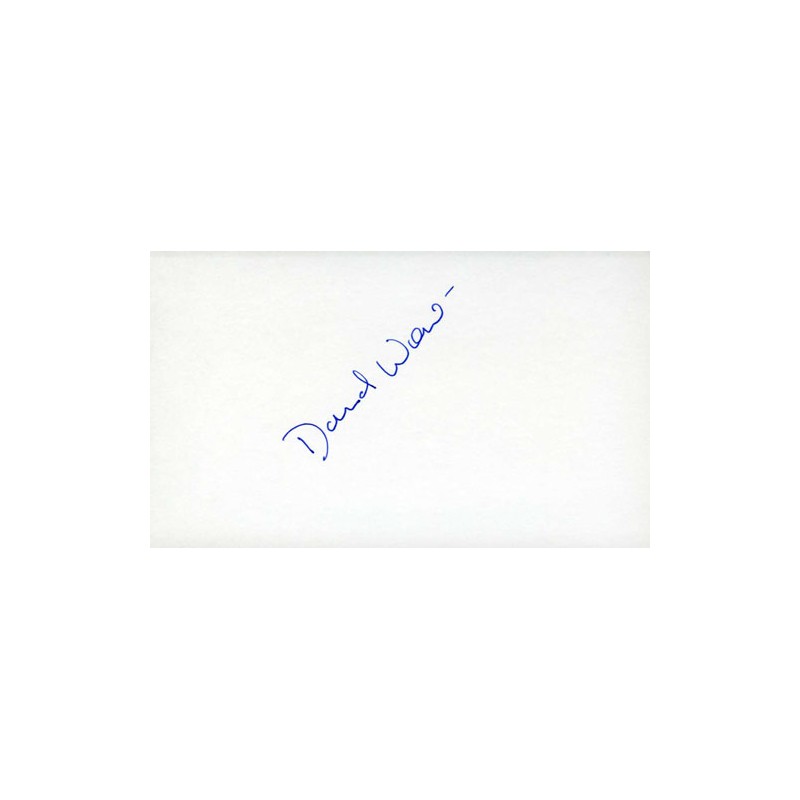 David Warner Autograph Signature Card