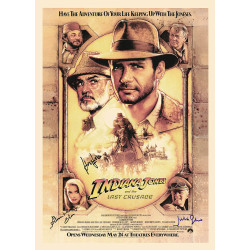 Indiana Jones and the Last Crusade cast-signed-poster-autographed-memorabilia