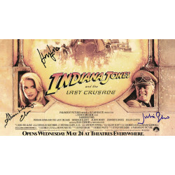 Indiana Jones and the Last Crusade cast-signed-poster-autographed-memorabilia
