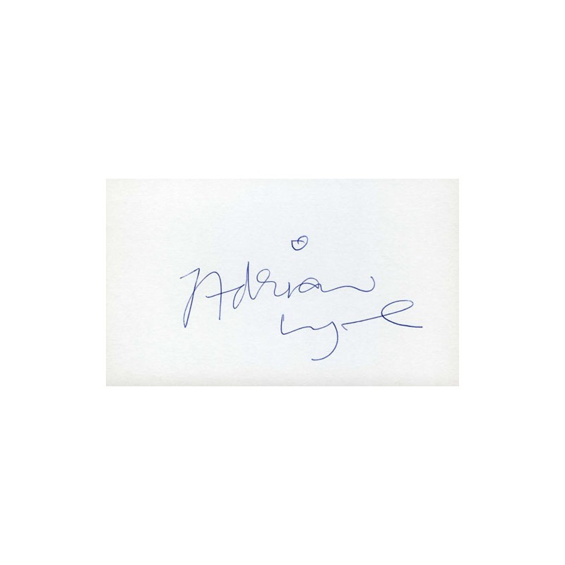 Adrian Lyne Autographed Card