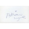 Adrian Lyne Autographed Card