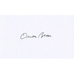 Orson Bean Signature